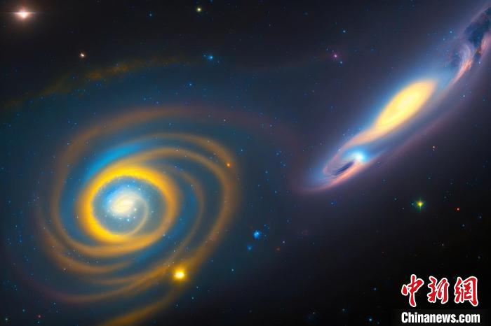 本星系群的三維藝術(shù)圖?！≈锌圃簢?guó)家天文臺(tái) 供圖